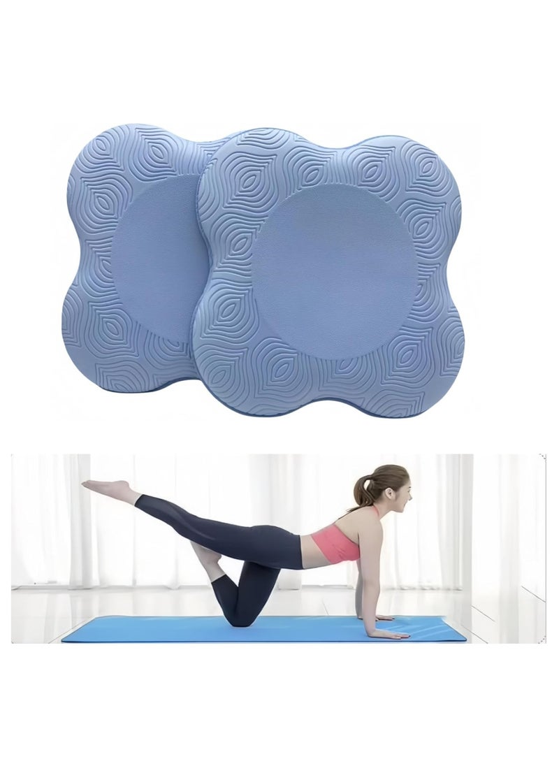 Yoga Knee Guards (Set of 2) - Male and Female Yoga Props and Accessories for Fitness, Travel, Meditation, Kneeling, Balance, Floor, Pilates Pads for Knee and Elbow