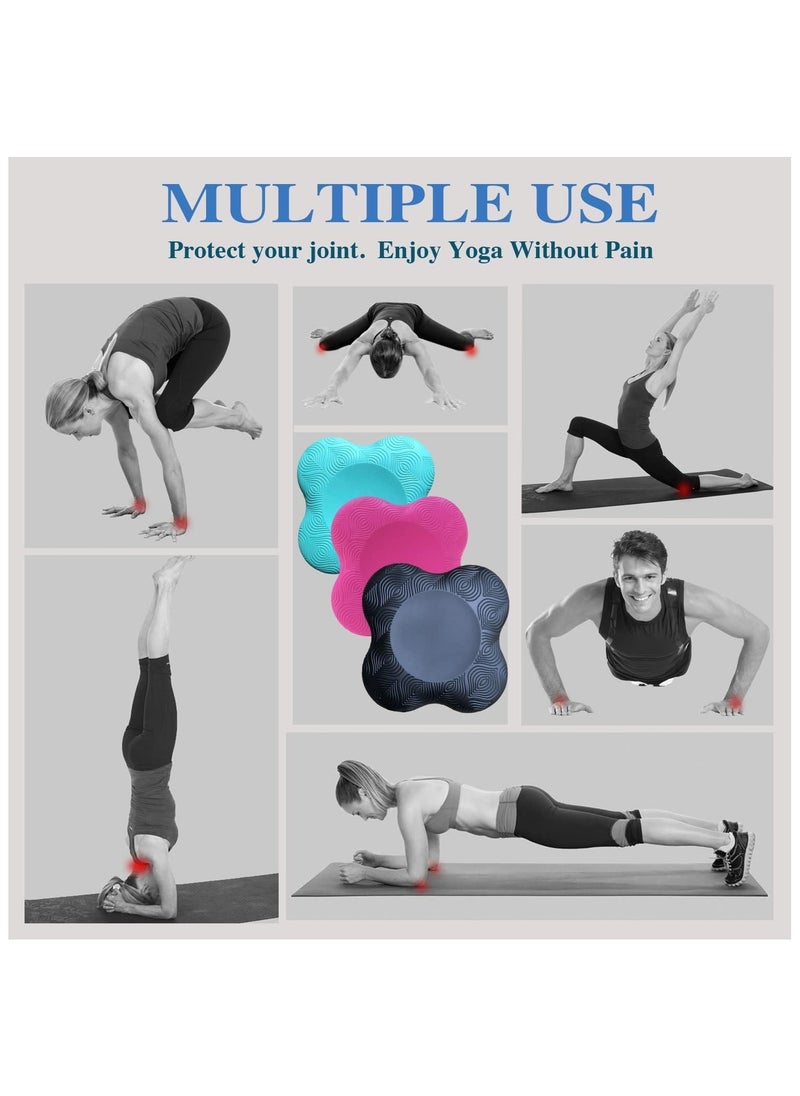 Yoga Knee Guards (Set of 2) - Male and Female Yoga Props and Accessories for Fitness, Travel, Meditation, Kneeling, Balance, Floor, Pilates Pads for Knee and Elbow