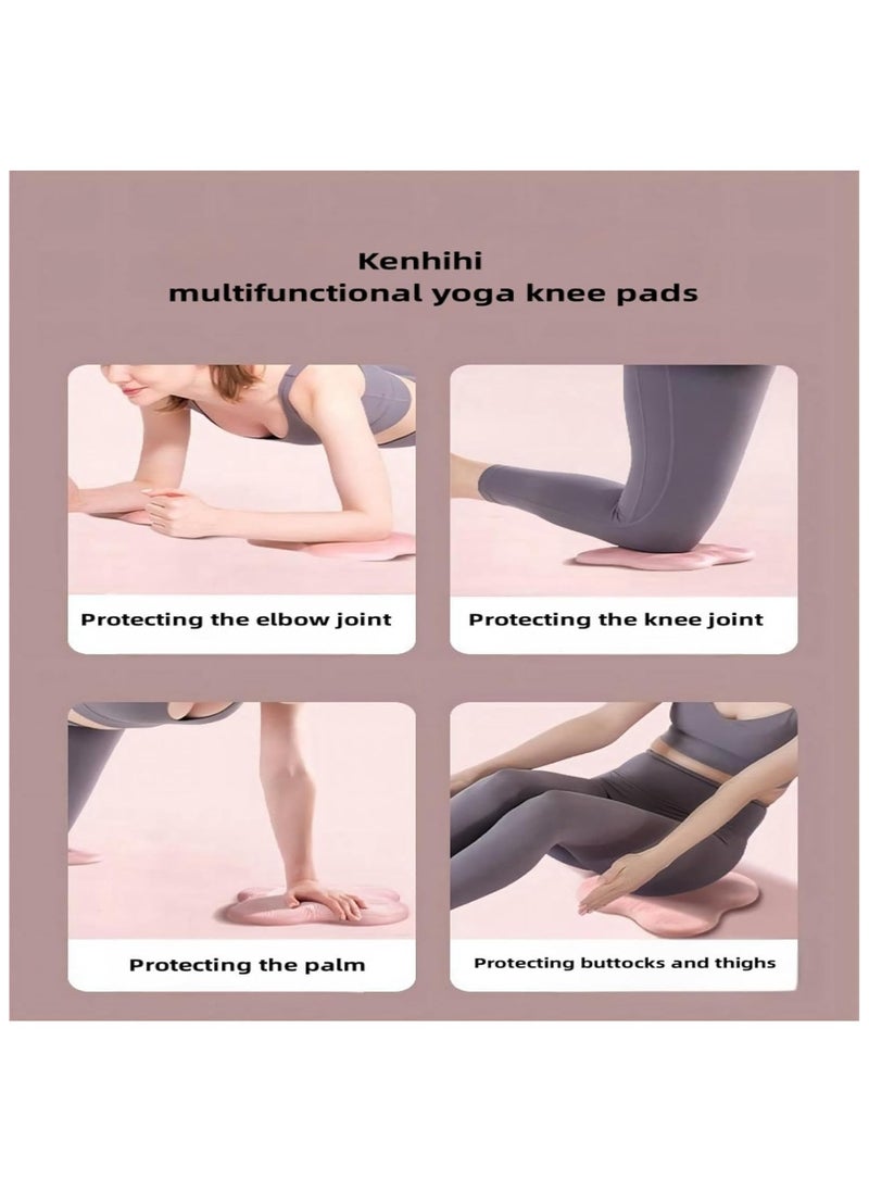 Yoga Knee Guards (Set of 2) - Male and Female Yoga Props and Accessories for Fitness, Travel, Meditation, Kneeling, Balance, Floor, Pilates Pads for Knee and Elbow