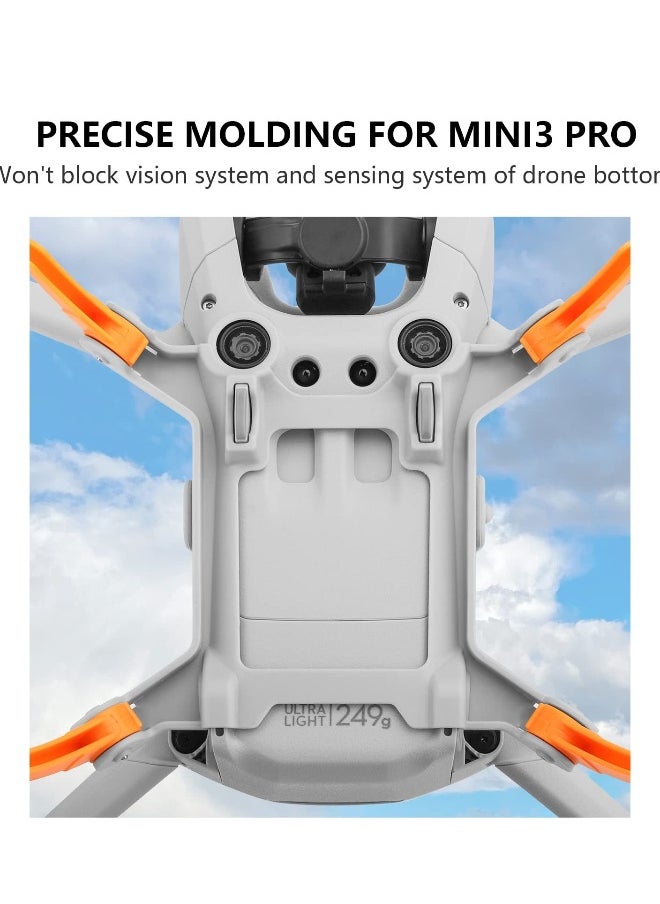 Landing Gear Extensions Leg Protector Extended for DJI Mini 3 Pro Drone, Foldable Landing Gear Leg Extender Kit Height Extended Leg Accessory (Orange)
