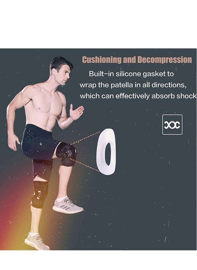 Adjustable Knee Brace with Side Stabilizers for Pain Relief and Comfort for Men and Women