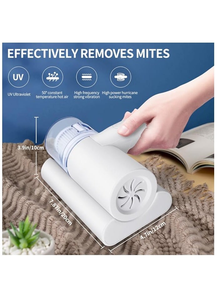 Mattress Vacuum Cleaner,Handheld Uv Bed Vacuum,Mite Removal Instrument Wireless Mite Remover Cleaning Machine For Pillows, Sheets, Mattresses, Sofas, Plush Toys And Other Fabric Surfaces