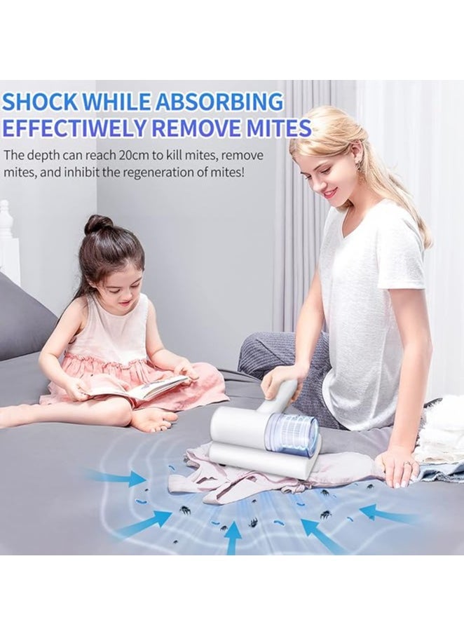 Mattress Vacuum Cleaner,Handheld Uv Bed Vacuum,Mite Removal Instrument Wireless Mite Remover Cleaning Machine For Pillows, Sheets, Mattresses, Sofas, Plush Toys And Other Fabric Surfaces