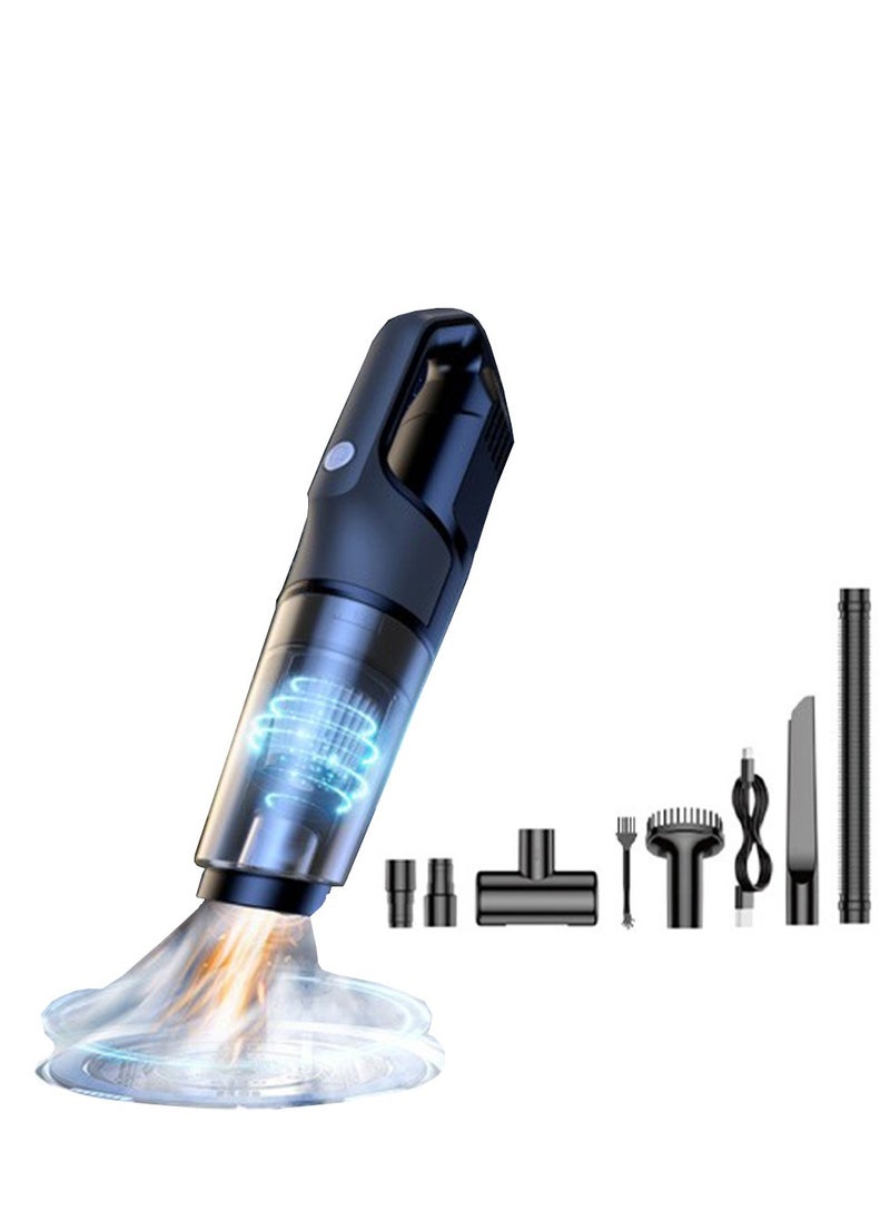 Wireless Handheld Vacuum Cleaner VC006 – Powerful 120AW Cordless Rechargeable Mini Vacuum for Car & Home | USB Type-C Fast Charging | 60 Min Runtime | Lightweight & Portable | ABS Durable Design | 2x 2000mAh Li-ion Battery