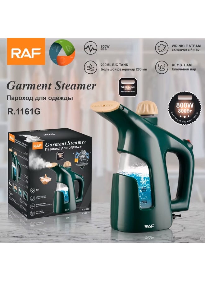 RAF 800W Handheld Garment Steamer – Portable Fabric Steamer with 200ml Water Tank, Continuous Steam & Fast Heat-Up for Clothes, Travel & Home Use