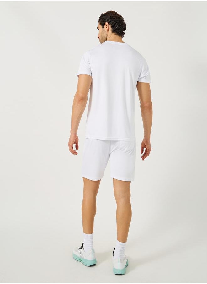 Texture Regular Fit Training T-Shirt and Shorts set