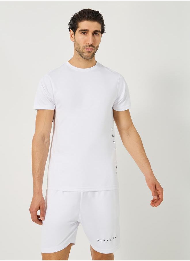 Texture Regular Fit Training T-Shirt and Shorts set