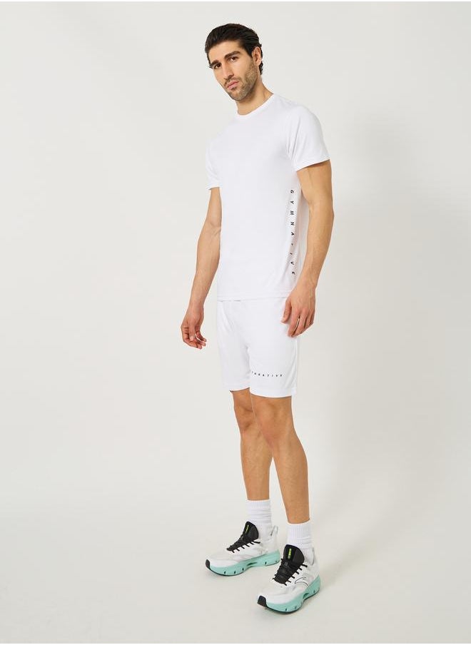 Texture Regular Fit Training T-Shirt and Shorts set