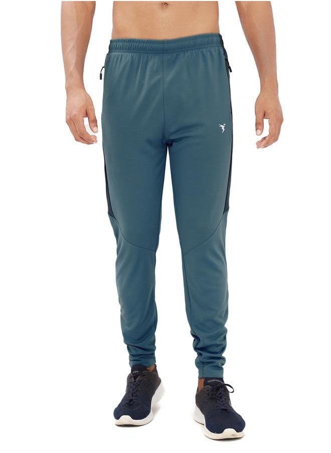 Men Solid Slim Fit Track Pants with TECHNO DRY