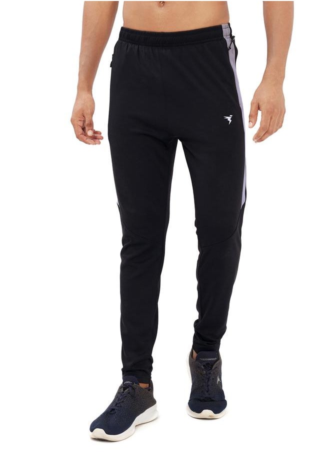 Men Solid Slim Fit Track Pants with TECHNO DRY