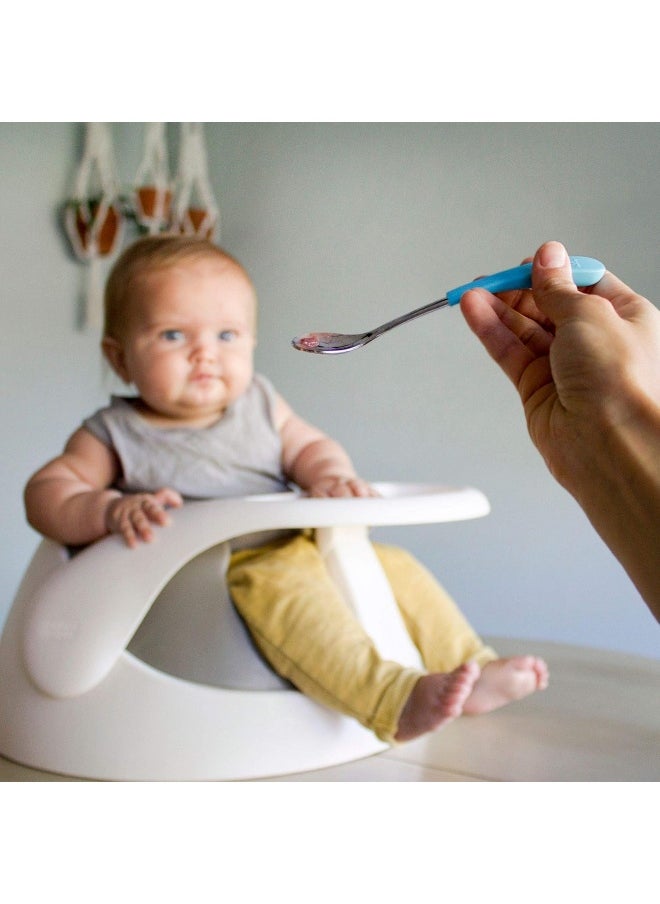Stainless Steel Infant Spoons - First Stage Spoons - 4 Months and Older - Baby Led Weaning - Stainless Steel Utensils - 6