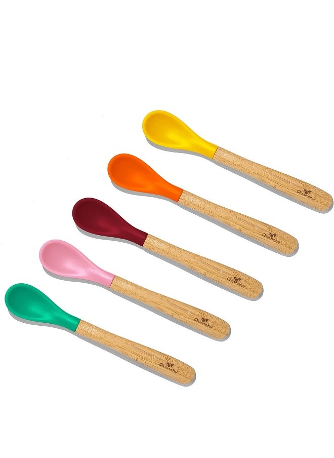 Avanchy - Infant Feeding Spoon Set, Organic Bamboo Handle and Gum-Friendly Soft Silicone Tip