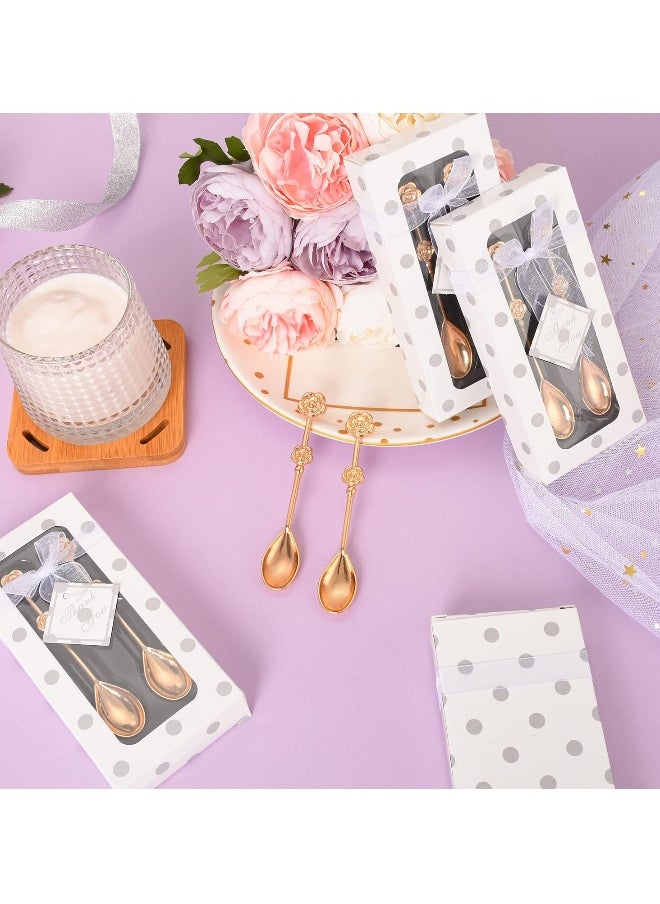 20 Pcs Teaspoons, Gold Rose-shaped Coffee Spoon Teaspoon, Teaspoon Gift Set for Wedding Gift, Bridal Shower, Baby Shower Favors, Drink Spoon Gifts and Souvenirs for Guests (10 Packs)