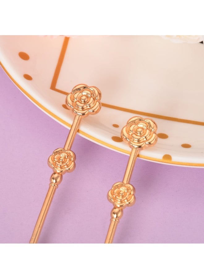 20 Pcs Teaspoons, Gold Rose-shaped Coffee Spoon Teaspoon, Teaspoon Gift Set for Wedding Gift, Bridal Shower, Baby Shower Favors, Drink Spoon Gifts and Souvenirs for Guests (10 Packs)