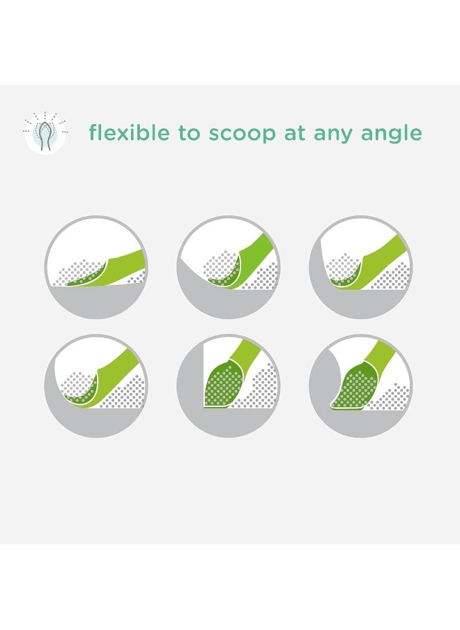 Olababy 100% Silicone Soft-Tip Training Spoon for Baby Led Weaning 2pack (Pearl/Kiwi)