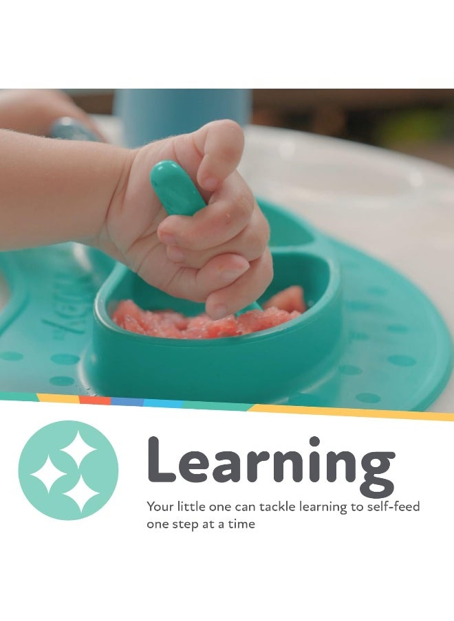 Nuby Baby First Spoon Set - Silicone - Easy to Grasp and Hold - 3 Pack - 6 plus Months