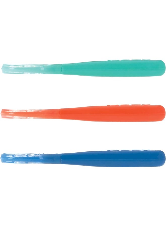 Nuby Baby First Spoon Set - Silicone - Easy to Grasp and Hold - 3 Pack - 6 plus Months