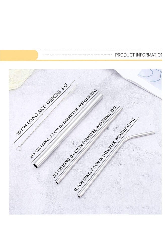 Portable Travel Utensils, Reusable Cutlery Camping Utensil Set with Case Including Stainless Steel Knife Fork Spoon Chopsticks Cleaning Brush Straws 8pcs