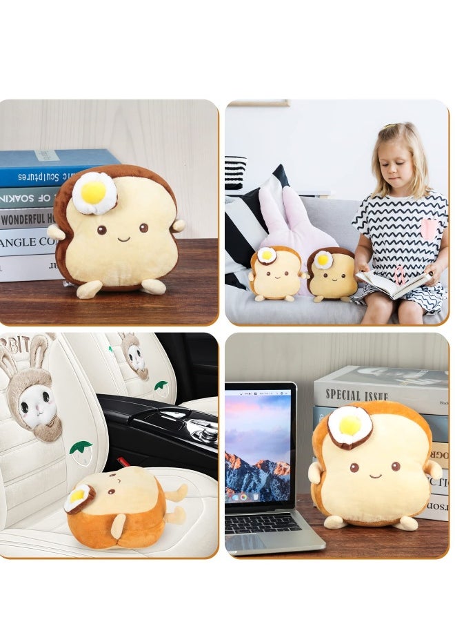 Toast Bread Plush Pillow Toy, Toast Bread Cushion, Lovely Stuffed Plush Toast Sofa Pillow, Soft Plush Toy, Suitable for Home Bedroom Decorate