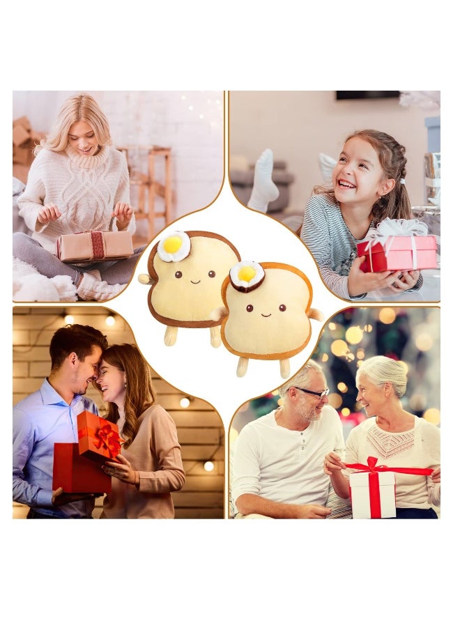 Toast Bread Plush Pillow Toy, Toast Bread Cushion, Lovely Stuffed Plush Toast Sofa Pillow, Soft Plush Toy, Suitable for Home Bedroom Decorate