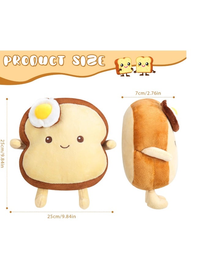 Toast Bread Plush Pillow Toy, Toast Bread Cushion, Lovely Stuffed Plush Toast Sofa Pillow, Soft Plush Toy, Suitable for Home Bedroom Decorate