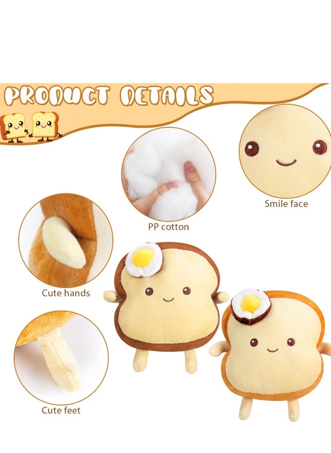 Toast Bread Plush Pillow Toy, Toast Bread Cushion, Lovely Stuffed Plush Toast Sofa Pillow, Soft Plush Toy, Suitable for Home Bedroom Decorate