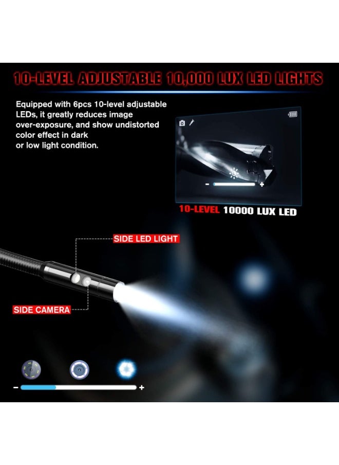 Autel MaxiVideo MV480 Inspection Camera, 1080P HD Industrial Endoscope Video Scope, Videoscope with Audio Annotation, Dual Cameras, 360°Rotation, 7 X Zoom, Upgraded Ver. of MV460