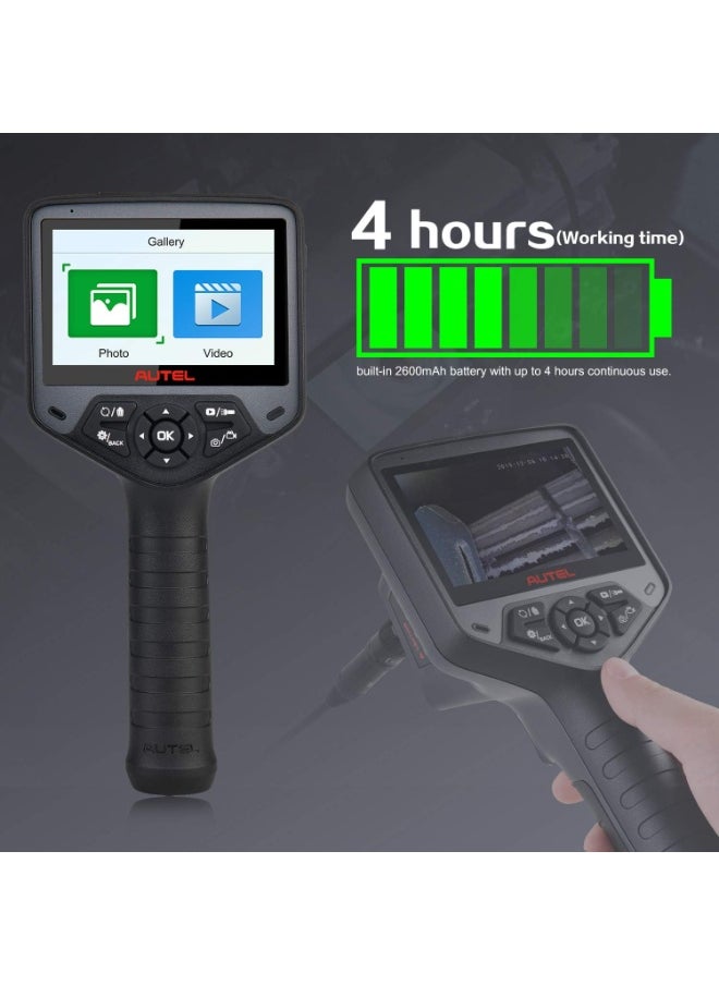 Autel MaxiVideo MV480 Inspection Camera, 1080P HD Industrial Endoscope Video Scope, Videoscope with Audio Annotation, Dual Cameras, 360°Rotation, 7 X Zoom, Upgraded Ver. of MV460