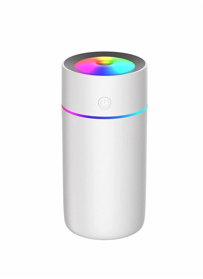 Portable Mini USB Car Humidifier with Auto Shut-Off - Cool Mist Humidifier for Plants, Baby, Bedroom - Best Personal Humidifier - 320ML (White)