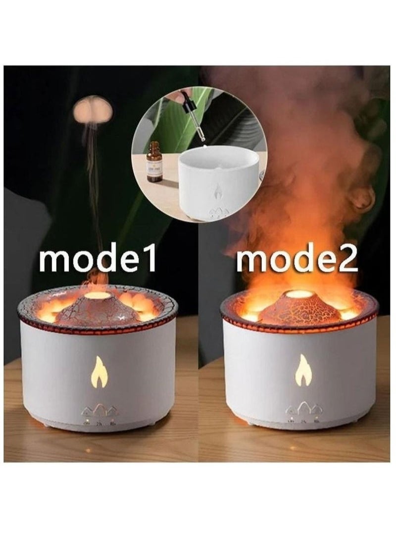 Volcanic Flame Aroma Diffuser Portable Air Humidifier Jellyfish Ring Night Lamp Fragrance Humidifier 360ml