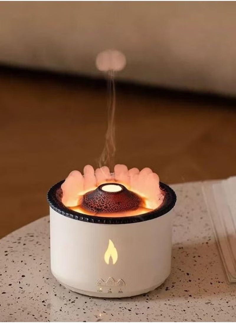 Volcanic Flame Aroma Diffuser Portable Air Humidifier Jellyfish Ring Night Lamp Fragrance Humidifier 360ml