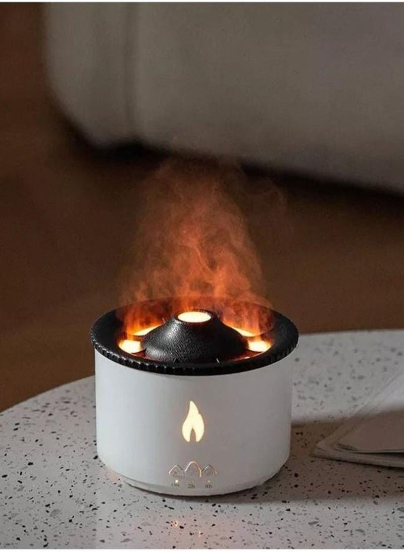 Volcanic Flame Aroma Diffuser Portable Air Humidifier Jellyfish Ring Night Lamp Fragrance Humidifier 360ml