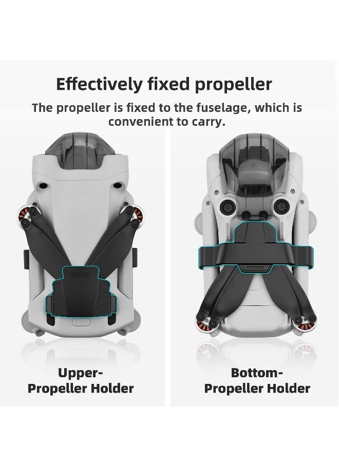 Propeller Retainer, Protective Snap Fitting, Propeller Holder Guard Strap Protector Stabilizer for DJI Mini 3 Pro Drone Accessories (Black)