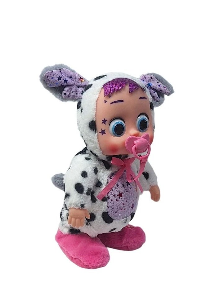 Interactive Baby Doll, Musical Dancing and Walking Plush Toy with Pacifier