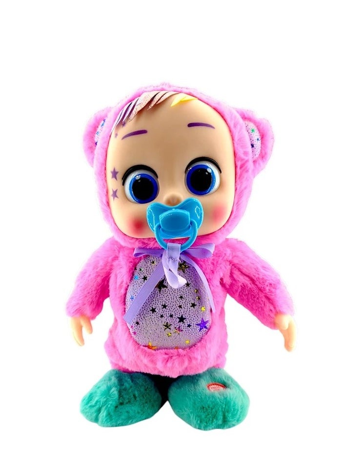 Interactive Baby Doll, Musical Dancing and Walking Plush Toy with Pacifier