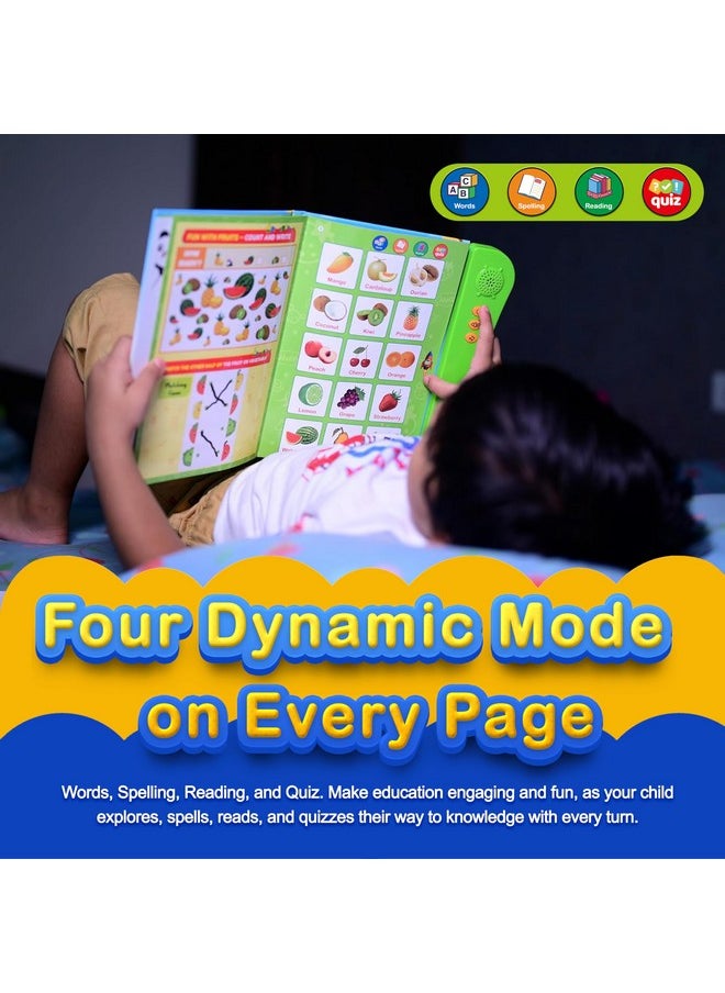 Kiddale Pack of 2 Musical Interactive Children Sound Books: ABC, 123 Learning & Trip to Zoo|Ideal Gift for 3+ Years Baby|E Learning Book|Smart Intelligent Activity Books|Nursery Rhymes|Talking Book