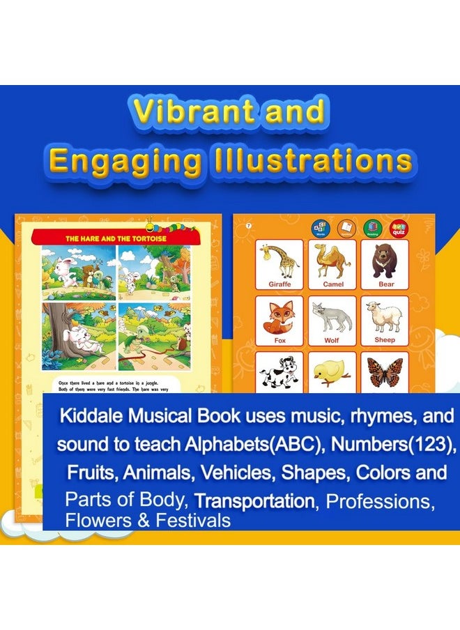 Kiddale Pack of 2 Musical Interactive Children Sound Books: ABC, 123 Learning & Trip to Zoo|Ideal Gift for 3+ Years Baby|E Learning Book|Smart Intelligent Activity Books|Nursery Rhymes|Talking Book