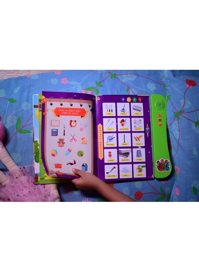 Kiddale Pack of 2 Musical Interactive Children Sound Books: My Home to Neighbourhood & English Essentials|Gift for 3+ Yrs Baby|E Learning Book|Smart Intelligent Activity Books|Rhymes|Talking Book
