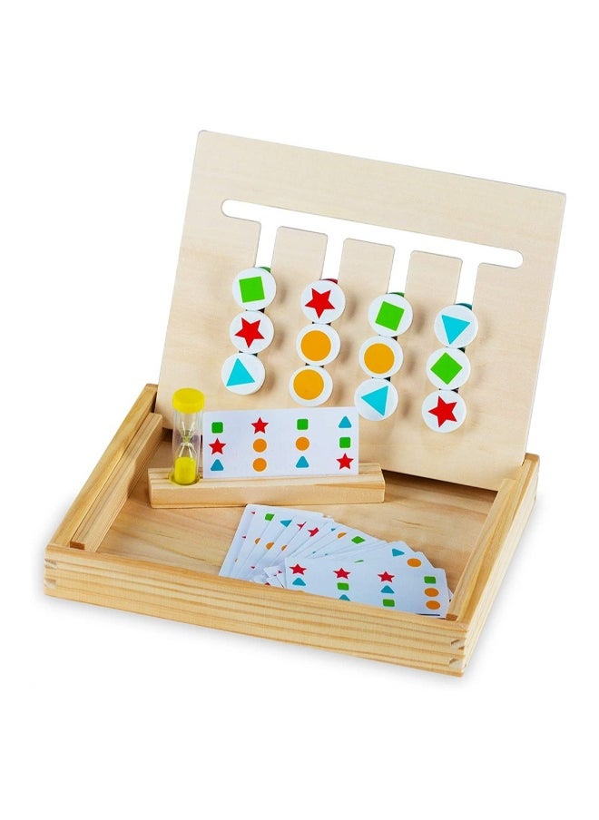 Montessori Wooden Puzzle for Kids Color Shape Matching Game Engaging Brain Teasers for Early Education Age 3-7