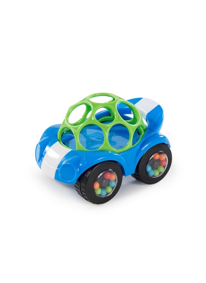 Bright Starts Oball Rattle & Roll Sports Race Car Toy Push and Go Vehicle, Easy Grasp, Ages 3 Months +