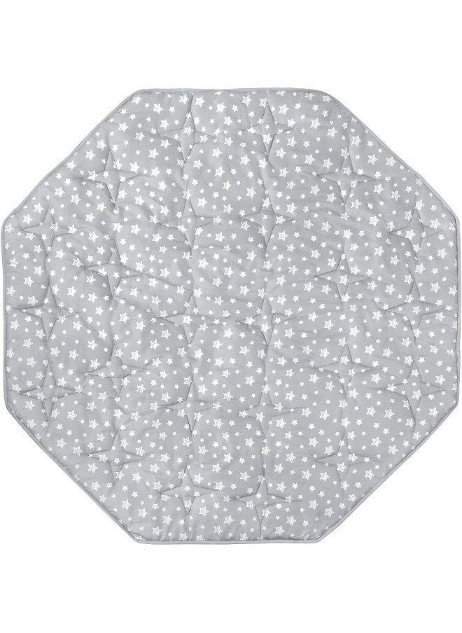 Moonsea Octagon Playpen Mat Grey, Non Slip 8 Panel Playpen Mattress Mat Fits Regalo Extra Large Play Yard and hiccapop XL 69