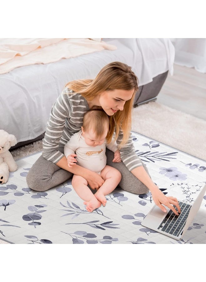 Funtery Watercolor Leaf Theme Portable Baby Play Mat