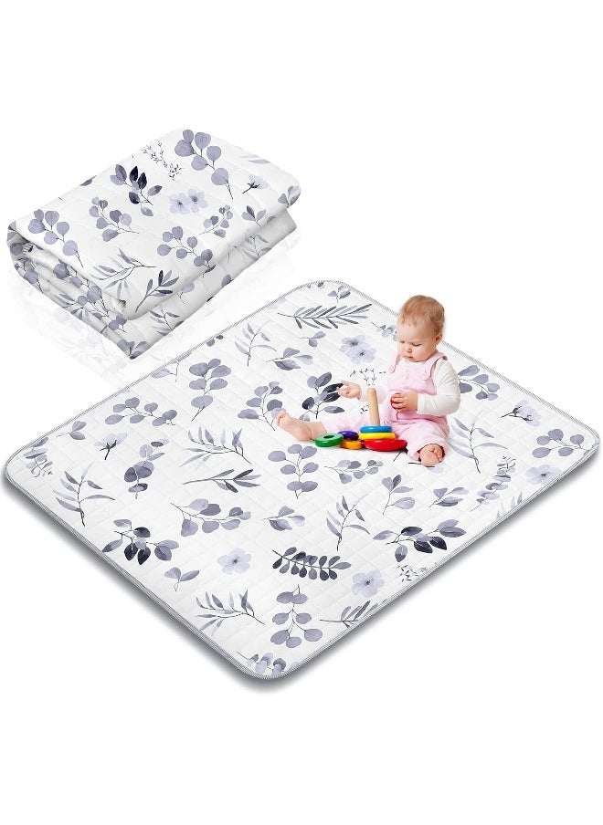 Funtery Watercolor Leaf Theme Portable Baby Play Mat