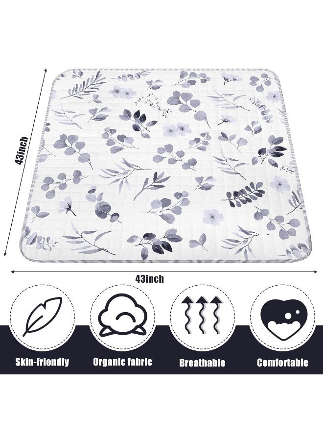 Funtery Watercolor Leaf Theme Portable Baby Play Mat