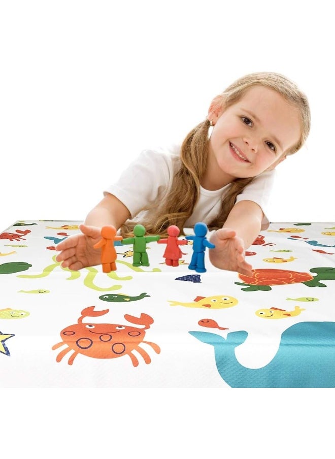 WOMUMON Splat Mat for Under High Chair/Arts/Crafts, Wo Baby Reusable Waterproof Anti-slip Floor Splash Mat, Portable Play Mat and Table Cover (51