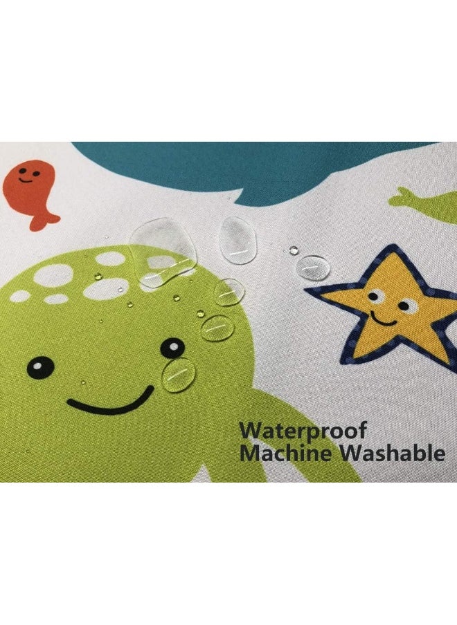 WOMUMON Splat Mat for Under High Chair/Arts/Crafts, Wo Baby Reusable Waterproof Anti-slip Floor Splash Mat, Portable Play Mat and Table Cover (51