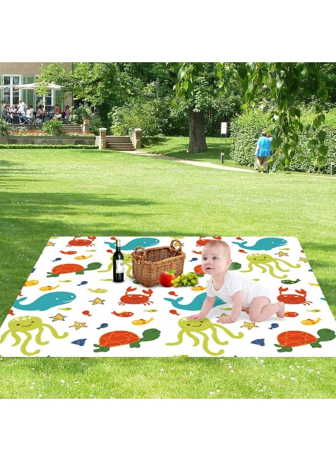 WOMUMON Splat Mat for Under High Chair/Arts/Crafts, Wo Baby Reusable Waterproof Anti-slip Floor Splash Mat, Portable Play Mat and Table Cover (51