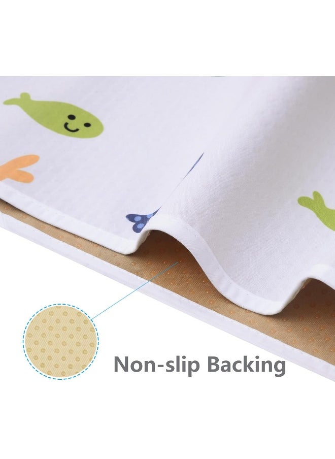 WOMUMON Splat Mat for Under High Chair/Arts/Crafts, Wo Baby Reusable Waterproof Anti-slip Floor Splash Mat, Portable Play Mat and Table Cover (51