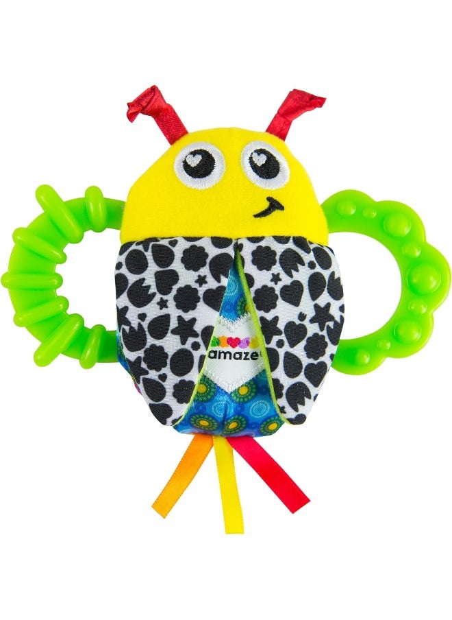 LAMAZE Bitty Bite Bug Rattle 4.5 Inch (Pack of 1)
