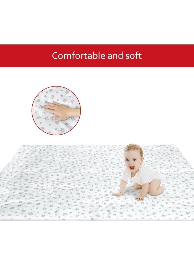 Baby Play Mat 71x59 Inches, Thick Baby Crawling Mat, Large, Non Slip Cushioned Baby Playpen Mat